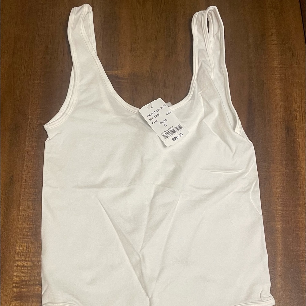 White Basic Bodysuit • Small •